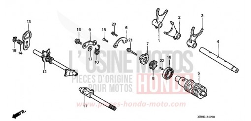 GEARSHIFT DRUM VT1100C3W de 1998